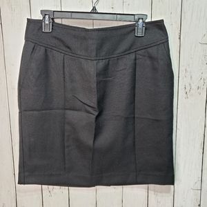 Banana Republic Black Wool Blend Skirt Lined Sz 8